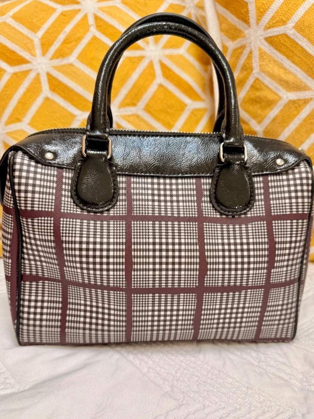 Coach Mini Bennett Satchel in Plaid Gingham Pattern